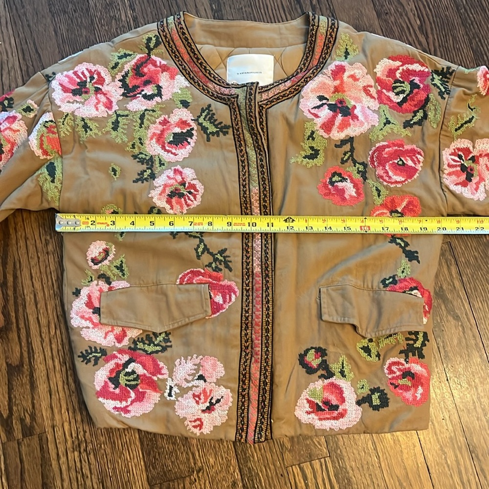 ANTHROPOLOGIE NEEDLEPOINT BOMBER JACKET - Picture 7 of 14